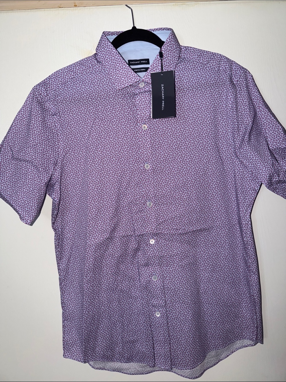 Zachary Prell Lavender Purple Short-Sleeve Button-Down Shirt